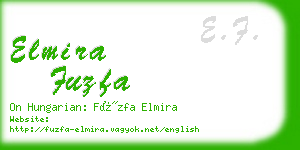 elmira fuzfa business card